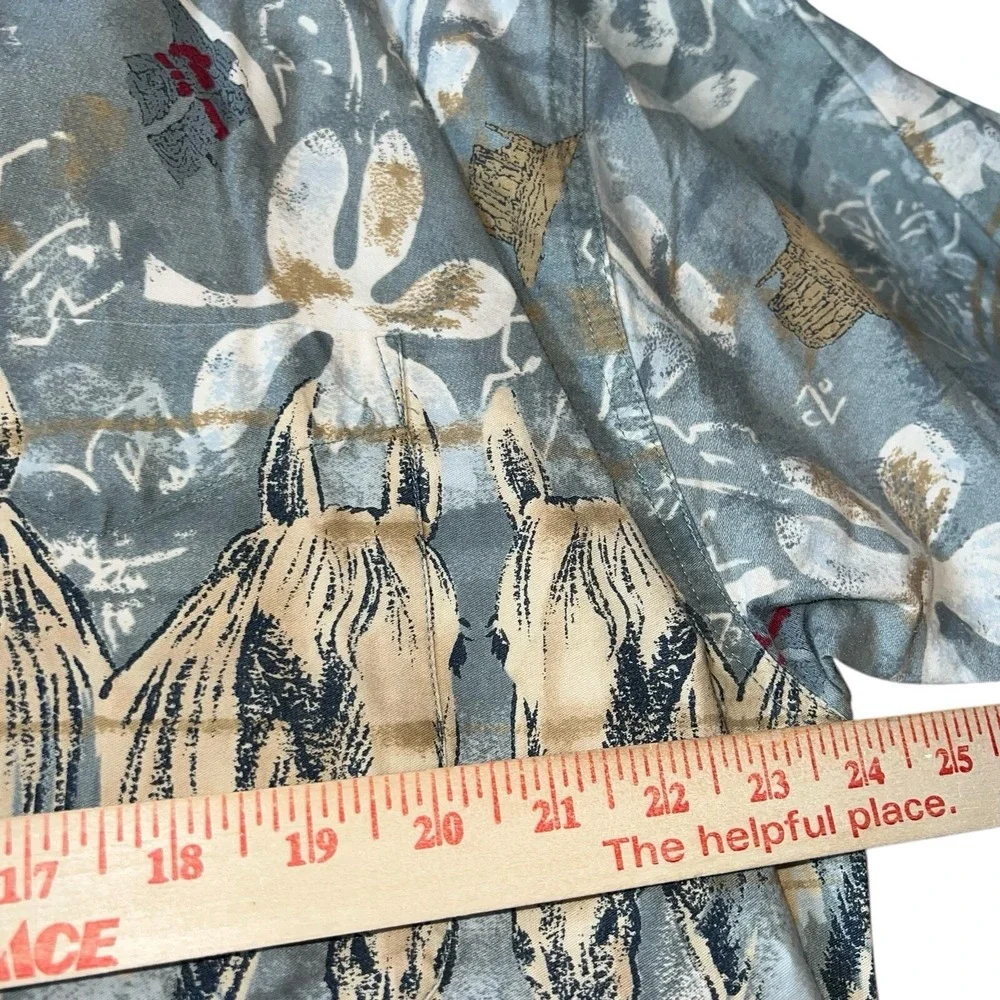Resistol‎ Rodeo Gear Sz L Western Button Down Shirt Horses Boots Southwest - Picture 4 of 11